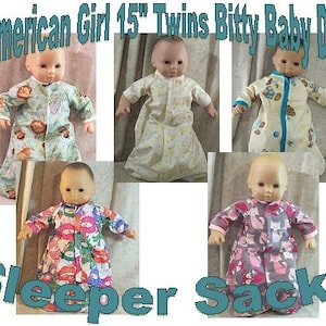 Doll Clothes Baby Made 2 Fit American Girl 15&quot; Boy Sleeper Sack Fabric Optons