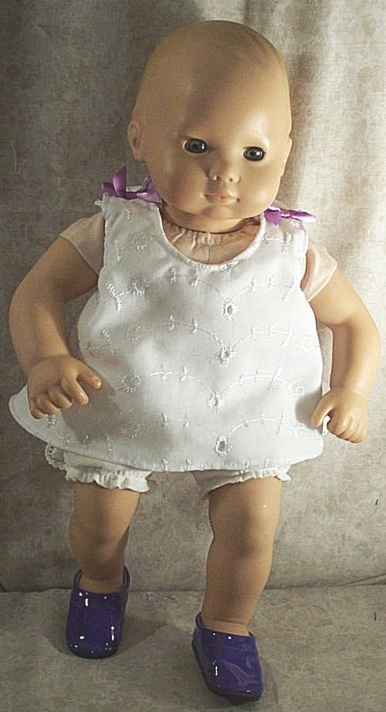 Doll Clothes Baby Made 2 Fit American Girl fit 15 Bitty Christening Gown Bonnet