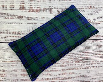 Rice Flax Heating Pad Heat Therapy Corn Heating Bag Cold Pack Microwavable Rice Bag Neck - Flannel green plaid