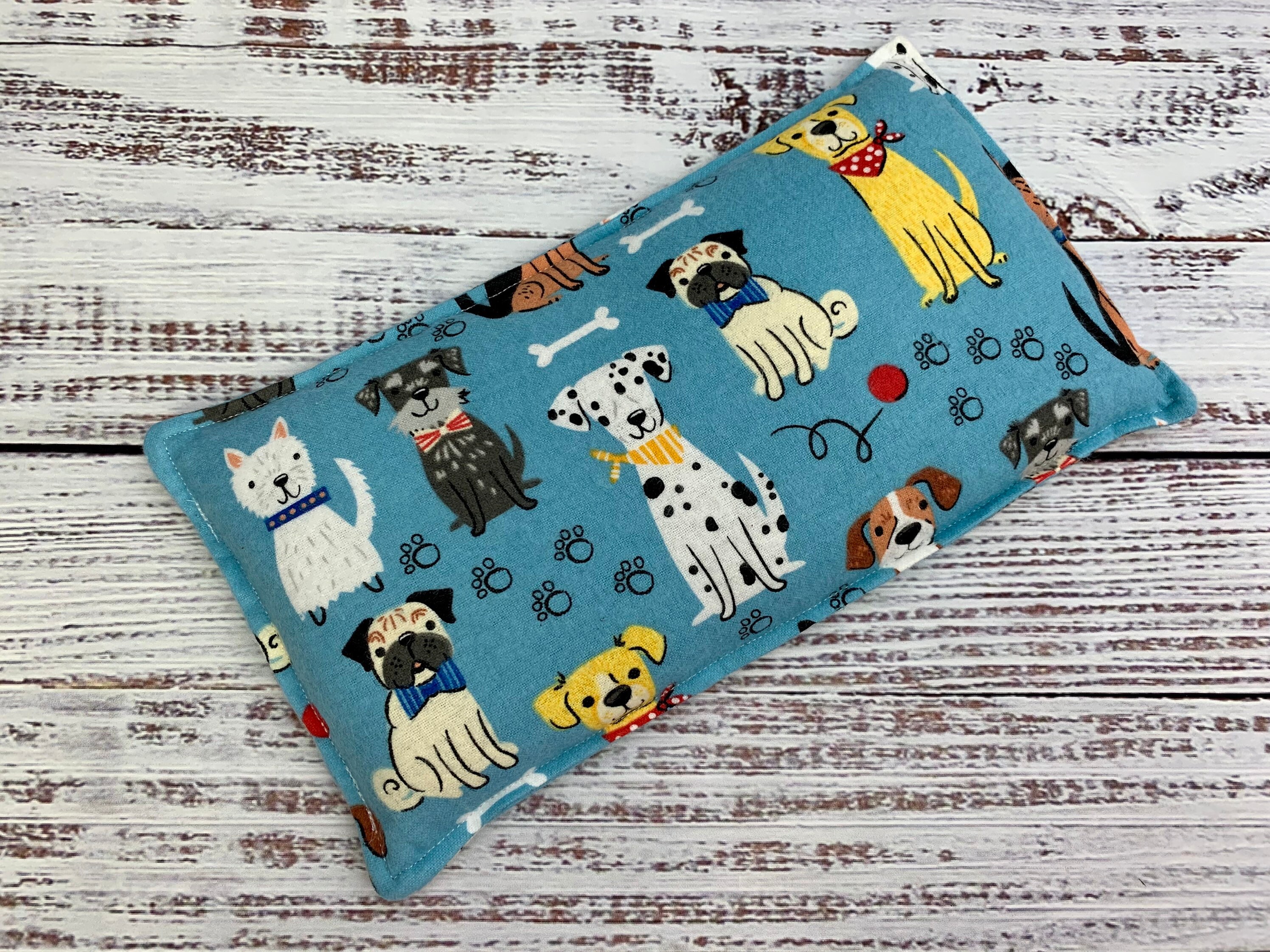 Rice Flax Heating Pad Heat Therapy Corn Bag Cold Pack Microwavable Neck - Flannel Dogs