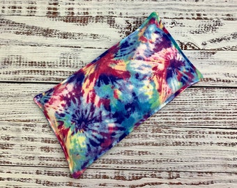 Rice Flax Heating Pad Heat Therapy Corn Heating Bag Cold Pack Microwavable Rice Bag Neck - Flannel Tie Dye watercolor