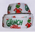 2" Christmas Ribbon Wired 2" You're a mean one ribbon Green character ribbon 2" red green Ribbon Wreath ribbon  Ships Free!