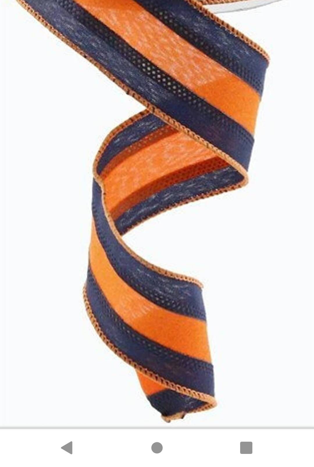 Set Of Decorative Orange Bows With Horizontal Orange Ribbons