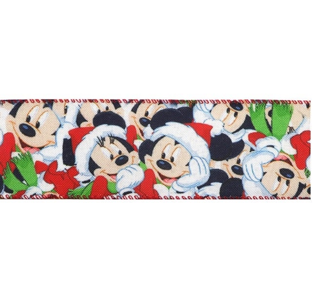 Mickey Mouse Christmas Ribbon  Disney Christmas Ribbon Wired - 5y
