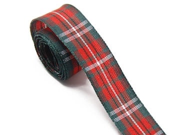 5/8" Tartan ribbon,plaid ribbon,holiday ribbon,craft ribbon,Christmas ribbon,fabric ribbon,scrapbooking ribbon,ribbon for bows, wreaths