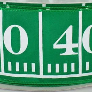 2.5&quot; WIRED Football ribbon, 2.5 inch football ribbon, Bow Making Ribbon, Wreaths football ribbon Ships Free 10% off