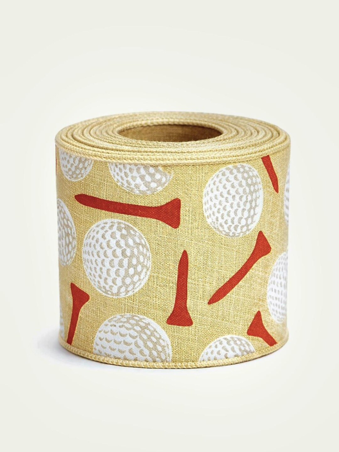 Golf Ball Wired Ribbon, 2