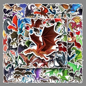 Dragon Stickers decal sticker pack, waterproof, vehicle, water bottle decal pack 50 or 100 piece 3 inch stickers