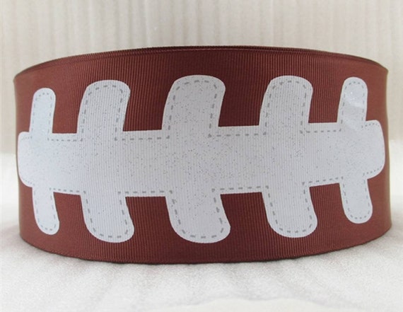 3 Football Glitter Grosgrain Ribbon for Hair Bows Diy Crafts 3