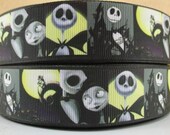 1 quot Nightmare Before Christmas Jack Skellington Grosgrain Ribbon Sally For Hair Bows FREE SHIPPING Halloween Christmas Holiday
