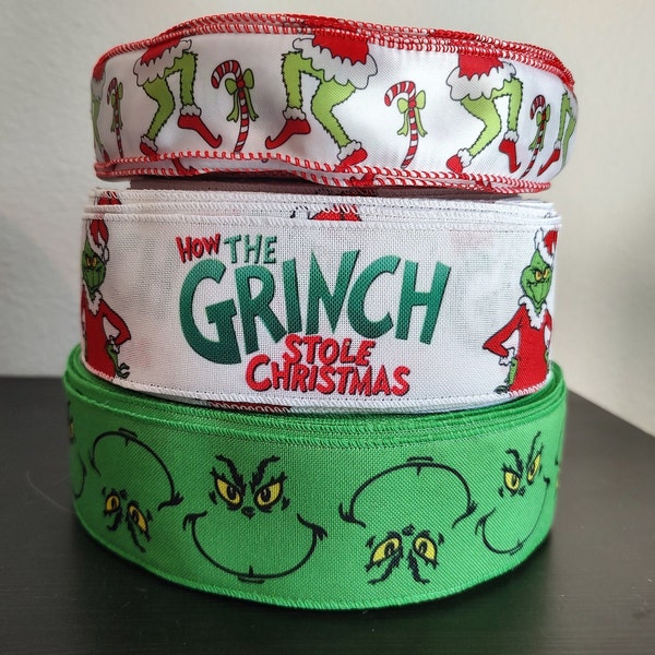 Grinch Wired Ribbon - Etsy