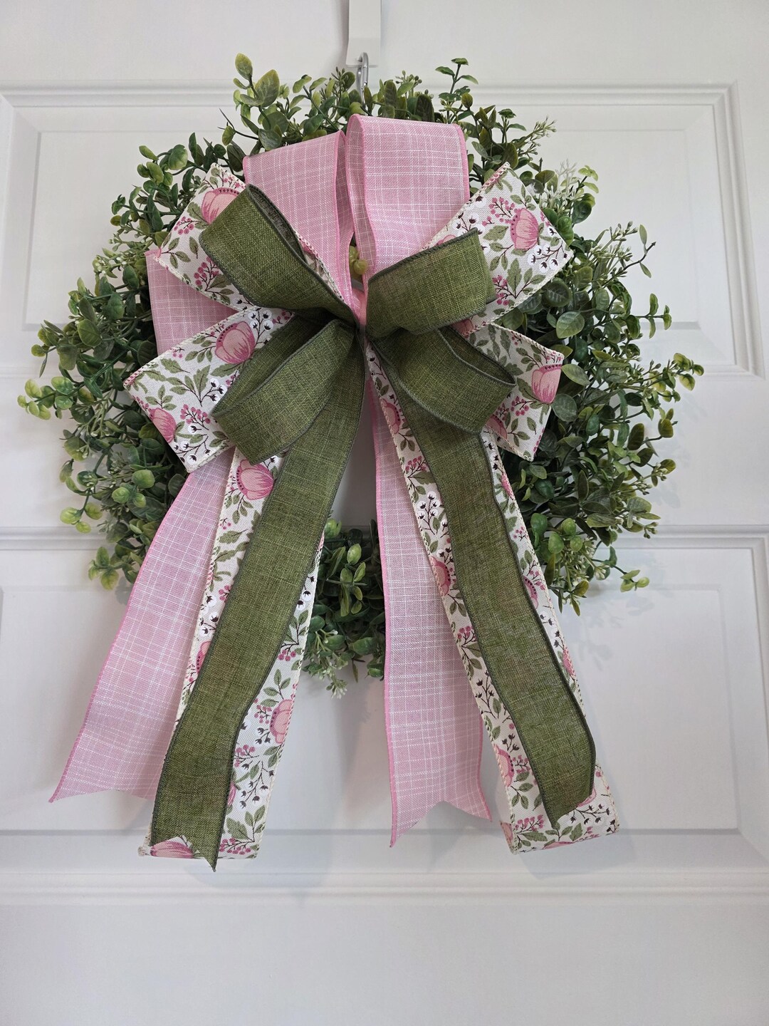 Pink Peony Floral Wreath Bow, Spring Lantern Decor - Etsy