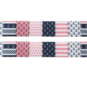 Anchor Grosgrain Ribbon: 7/8 inch, Nautical Hair Bow Ribbon