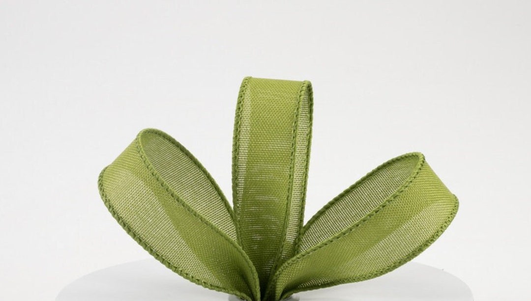 Green Wired Ribbon, 7/8 Inch Wide, Crafts & Bows - Etsy