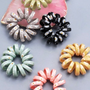 Ponytail Floral Cord/Phonecord ponytail/Floral Hair Accessory/Hair Accessory