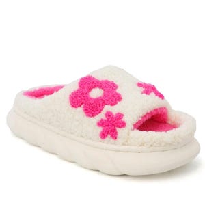 Boho Flower Girls House Slipper/Slippers/Little Girl/Christmas gift/Girls gift/boho girls/Pink flower shoes