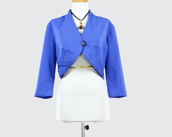 Blue Bolero Jacket | Short Jacket | Beautifully Lined