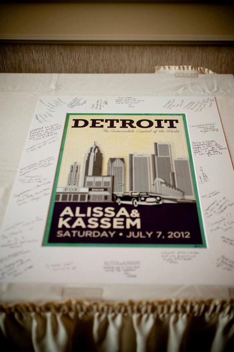 Personalized Wedding Poster Detroit image 3