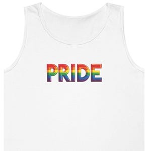 Retro PRIDE-tanktop | LGBTQIA+ regenboogshirt in Memphis-stijl | Queer Rights mouwloos zomershirt | Uniseks Gay Pride-shirt