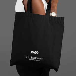 Bolsa Stonewall Riots de 1969, sacola do Orgulho Gay em preto