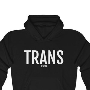 TRANS GENDER Felpa con cappuccio misto pesante unisex