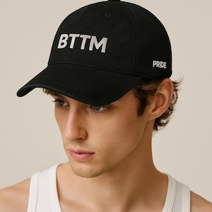 Bottom Pride Denim Hat | LGBTQ Support | Gay Pride Adjustable Cap
