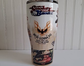 Smokey and the bandit tumbler handmade tumbler stainless custom made tumbler movie tumbler east bound and down trucker bandit tumbler