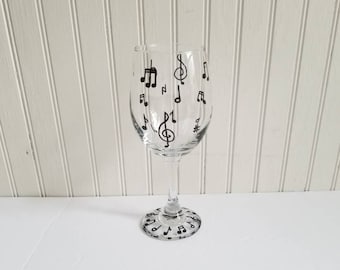 Music Notes Glass - Etsy