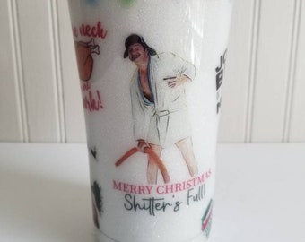 National Lampoon Christmas vacation glitter tumbler handmade tumbler stainless steel glitter dipped custom mug 20 oz Christmas movie