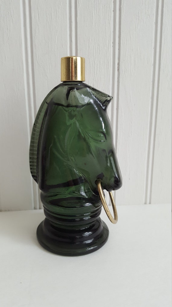 Avon vintage bottle glass horse head Horse Head Avon Bottle | Avon perfume