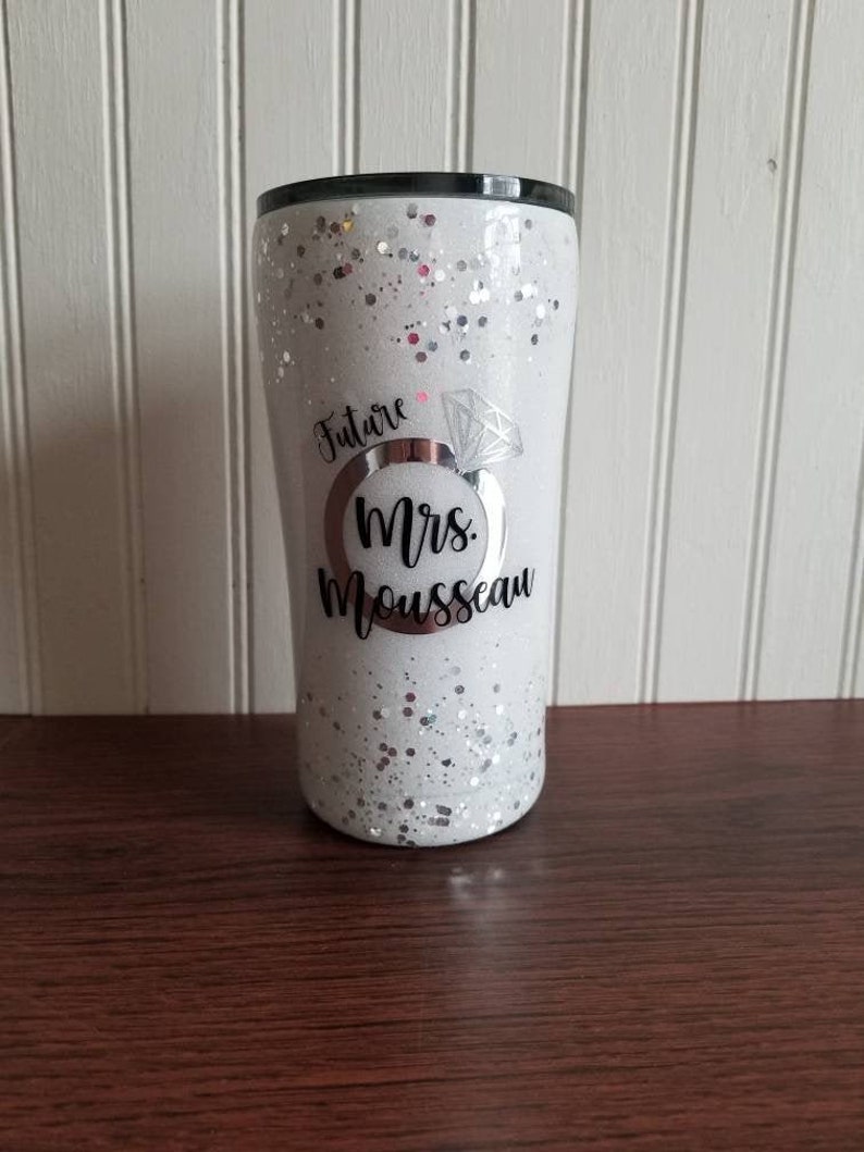 Tumbler for bride handmade wedding tumbler glitter dipped Etsy