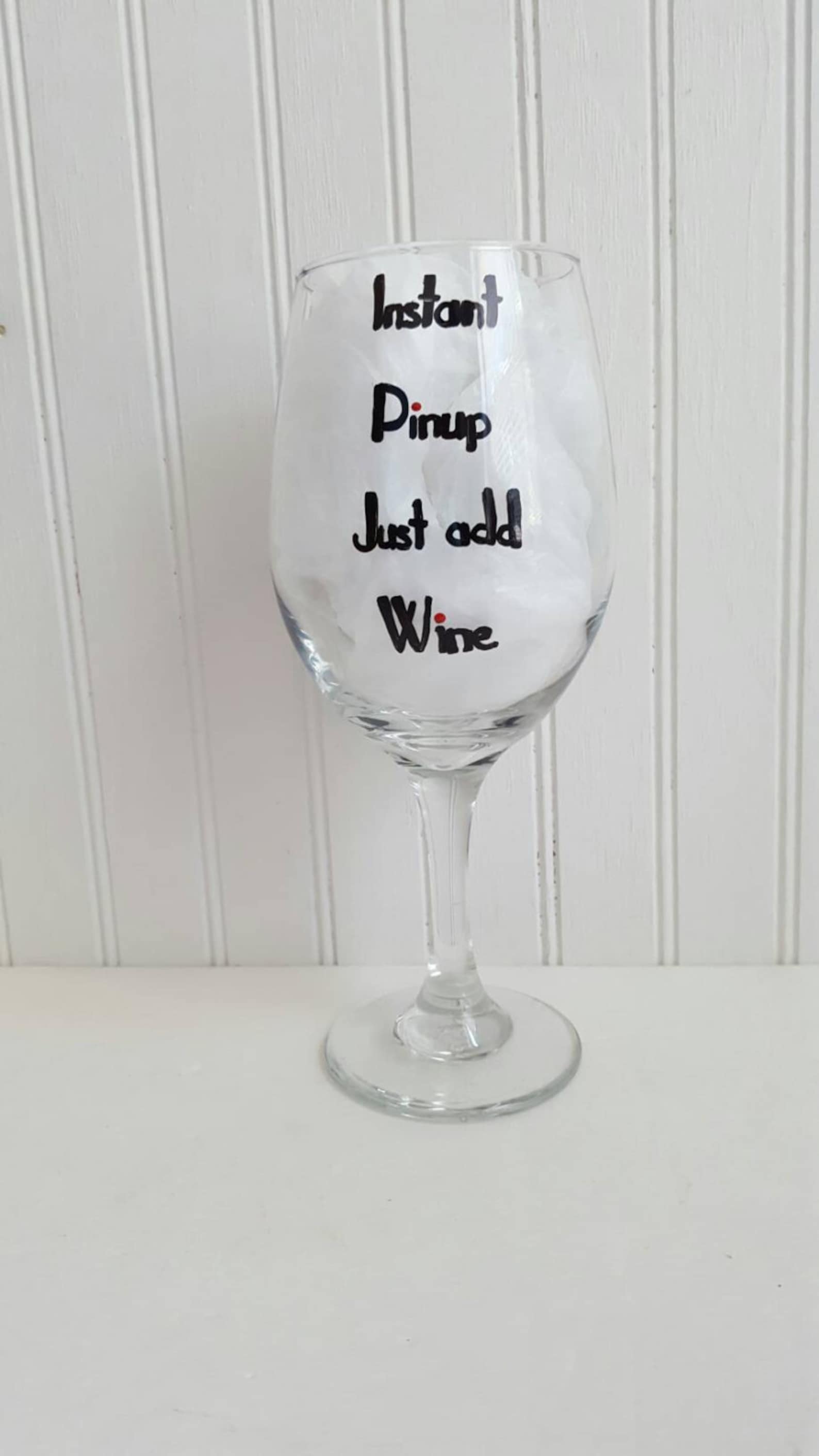 Hand painted wine glass pinup girl pinup girl funny wine Etsy