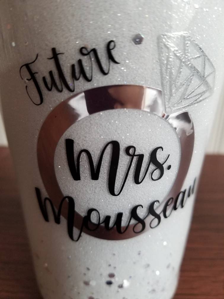 Tumbler for bride handmade wedding tumbler glitter dipped Etsy