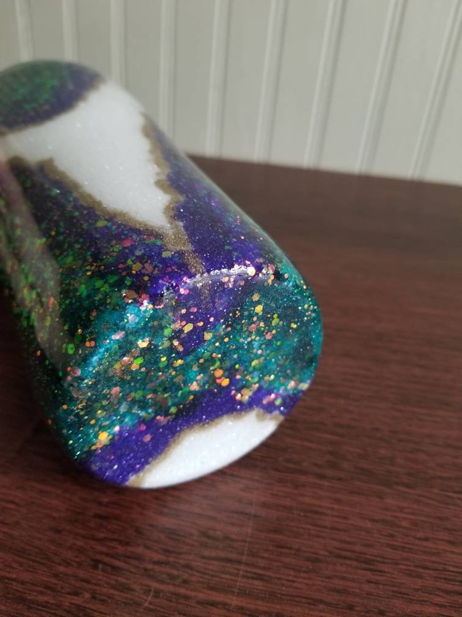 Handmade glitter tumbler geode tumbler agate rock candy geode Etsy