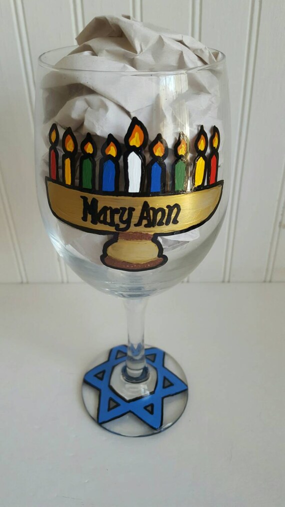 Wine Glasses Hanukkah