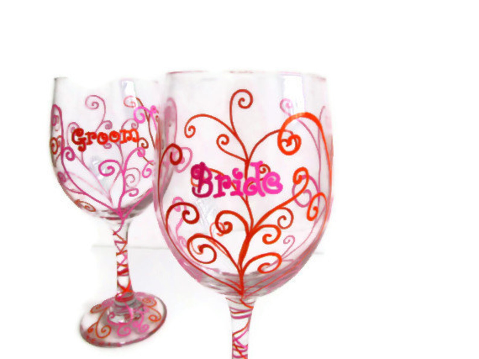 Custom Wedding Glass Wine Glass Hand Painted Wine Glass Etsy