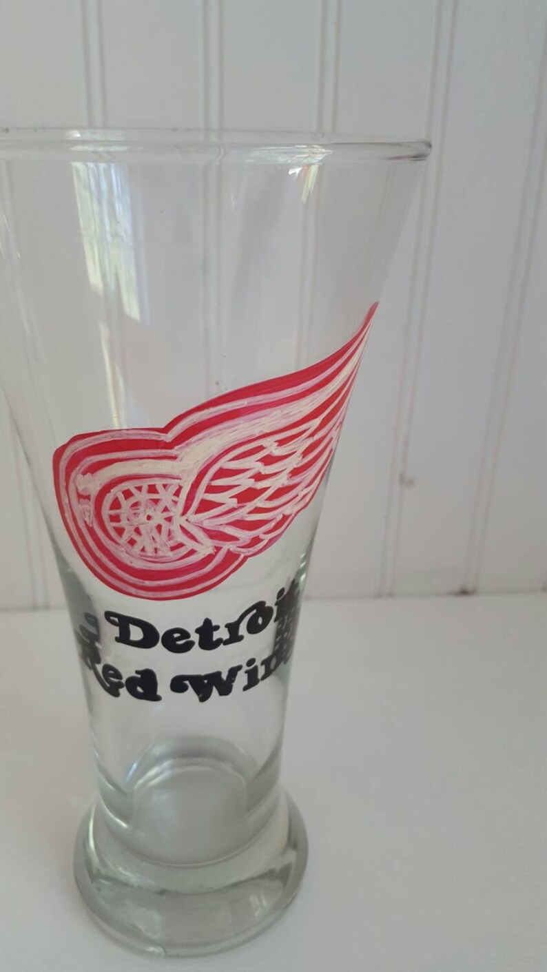 Beer mug beer glass Sports team logo pilsner beer hockey mugs Etsy
