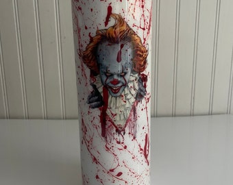 It tumbler halloween tumbler custom tumbler IT pennywise blood splatter cup they all float handmade tumbler custom Halloween horror movie