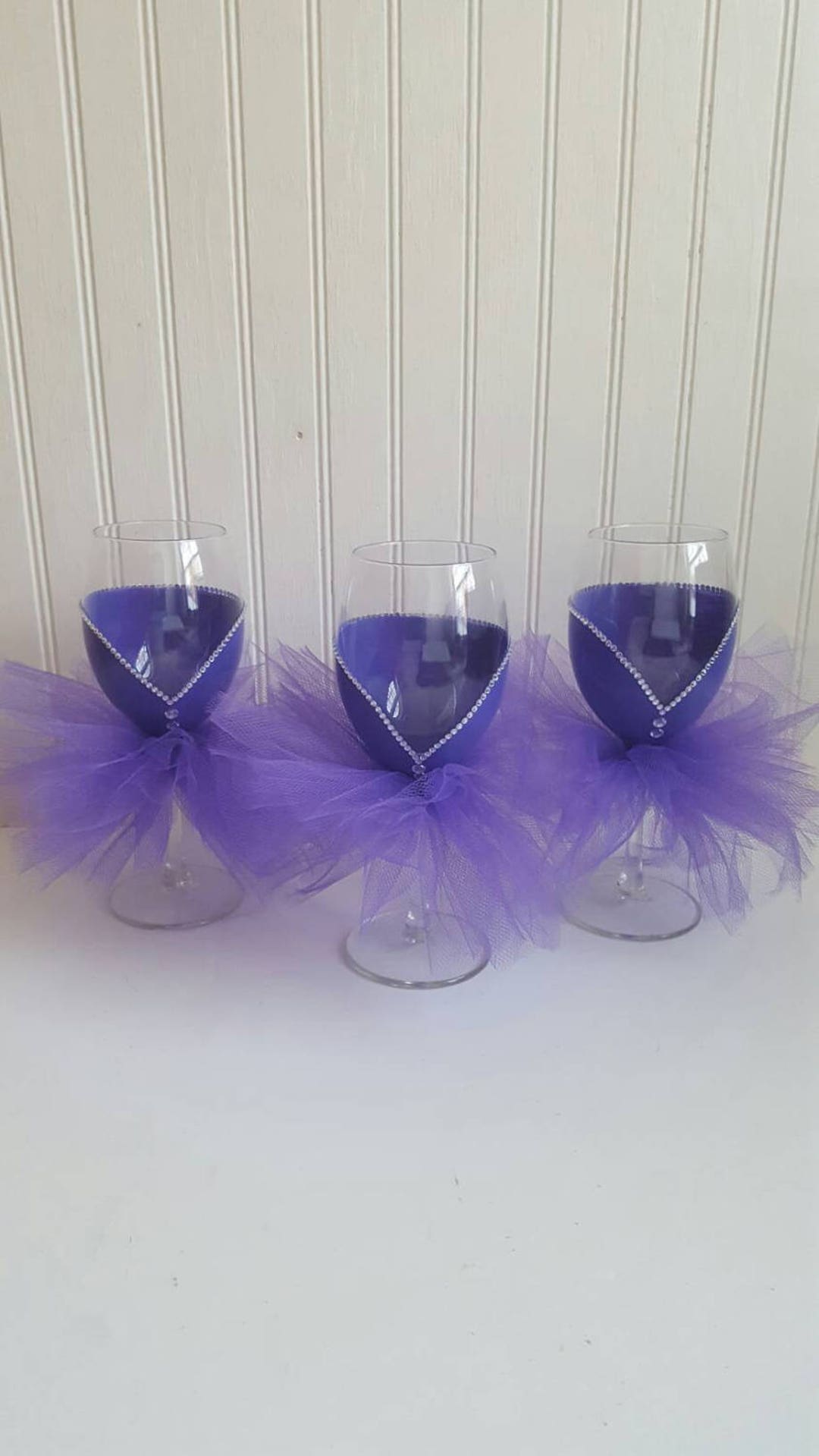 Bride Wine Glass with Tulle main image 0