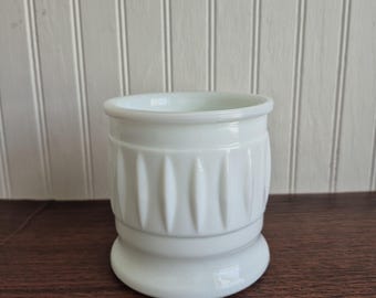 Vintage milk glass planter diamond white planter vintage white vase elongated diamond wedding decoration farmhouse decor rustic wedding