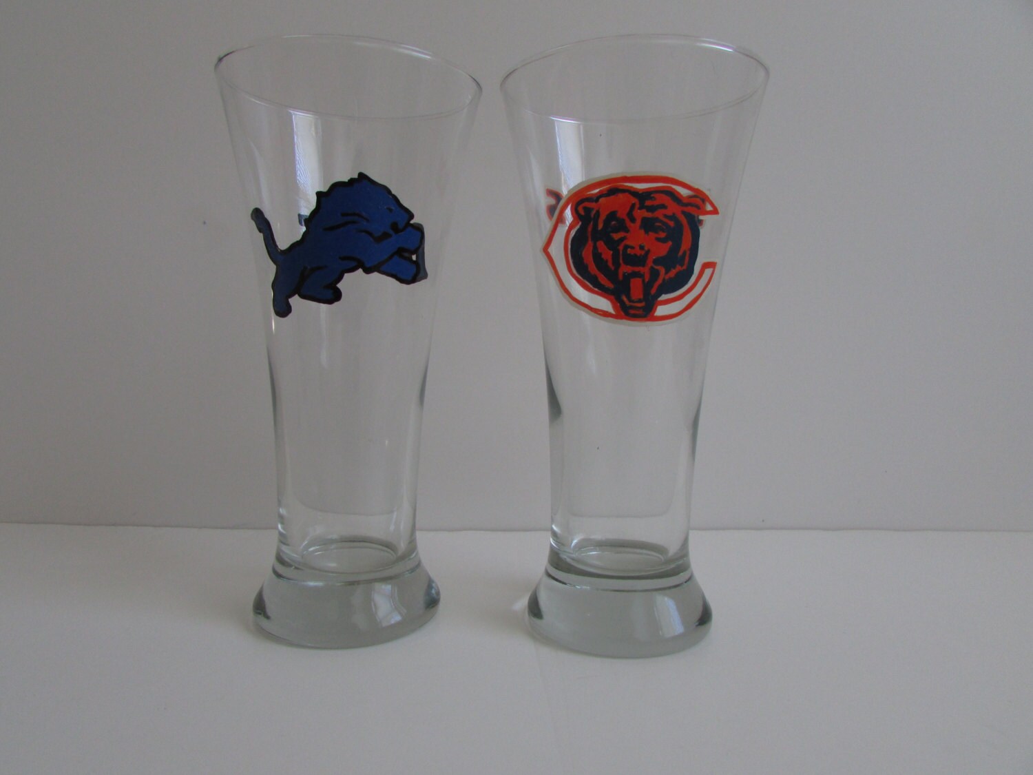 Sports team glass pilsner beer glass mugs football baseball Etsy