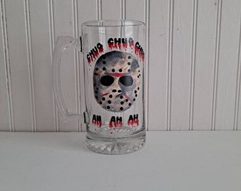 Halloween glass friday the 13th glass party mug beer mug halloween wedding glass Jason halloween beer mug halloween jason mug decoration