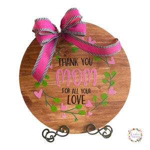 Placa decorativa de mamá y abuela, regalo de mamá de la granja, colgante de pared de madera,