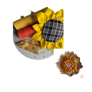 Sunflower diy wreath kit, flowers wreath kit, diy everyday sunflower diy wreath project,