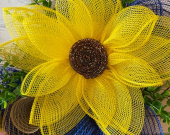 Sunflower wreath attachment, spring wreath attachment, flower centers, wreath center, diy sunflower center,