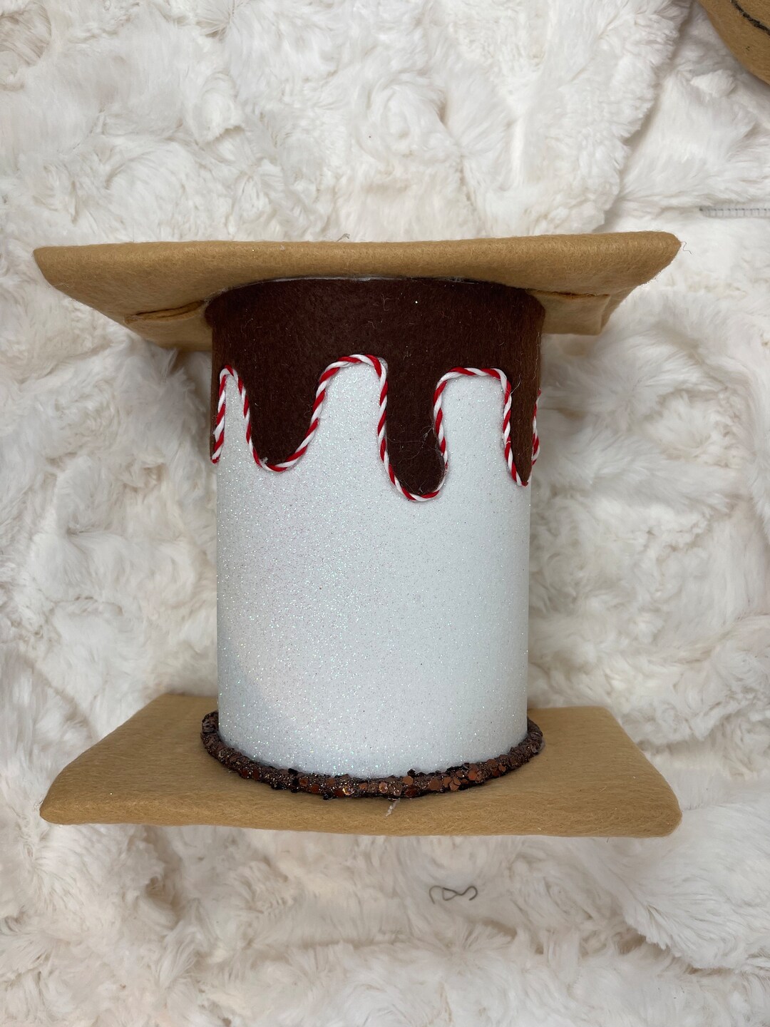 Marshmallow Top Hat Wreath Decor Smores Top Hat Wreath Etsy