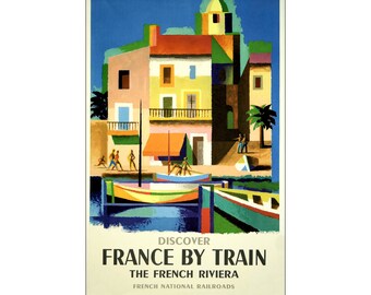 Italy Procida 1954 Vintage Poster Print Retro Style Italian Travel Art Advert