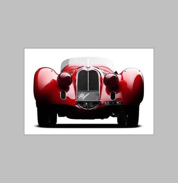 Alfa Romeo 1938 Mille Miglia Spider 8C 2900 Vintage Poster | Etsy