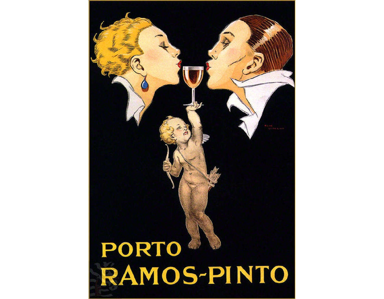 Porto Ramos Pinto 1920 Vintage Poster Print Retro Style Etsy