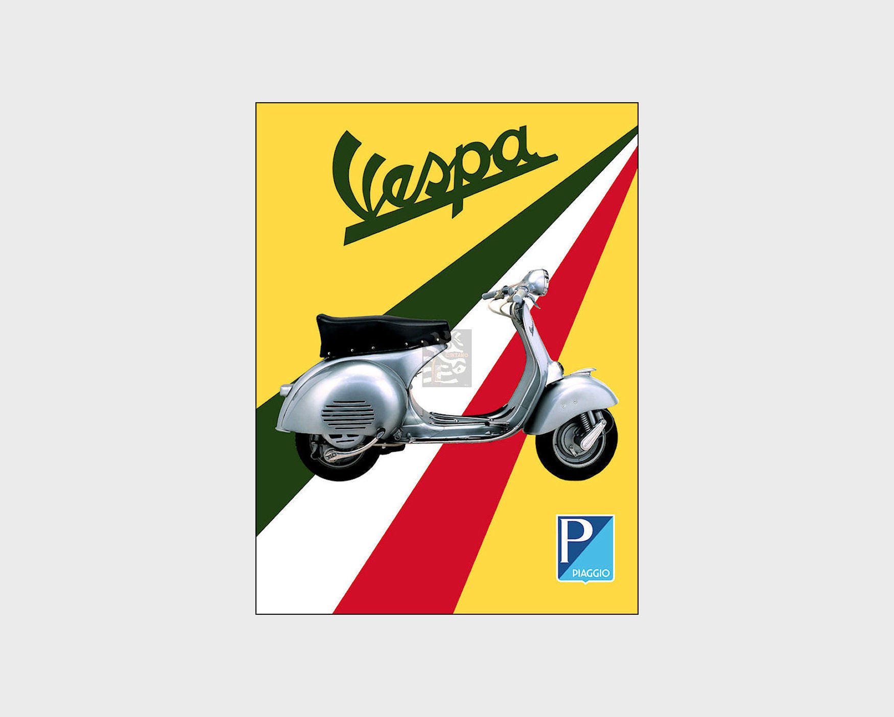 Vespa Piaggio Vintage Poster Art Print Retro Style Classic Etsy